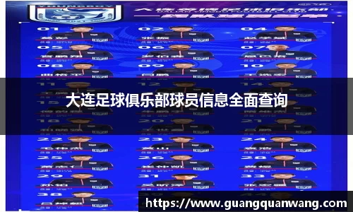 大连足球俱乐部球员信息全面查询